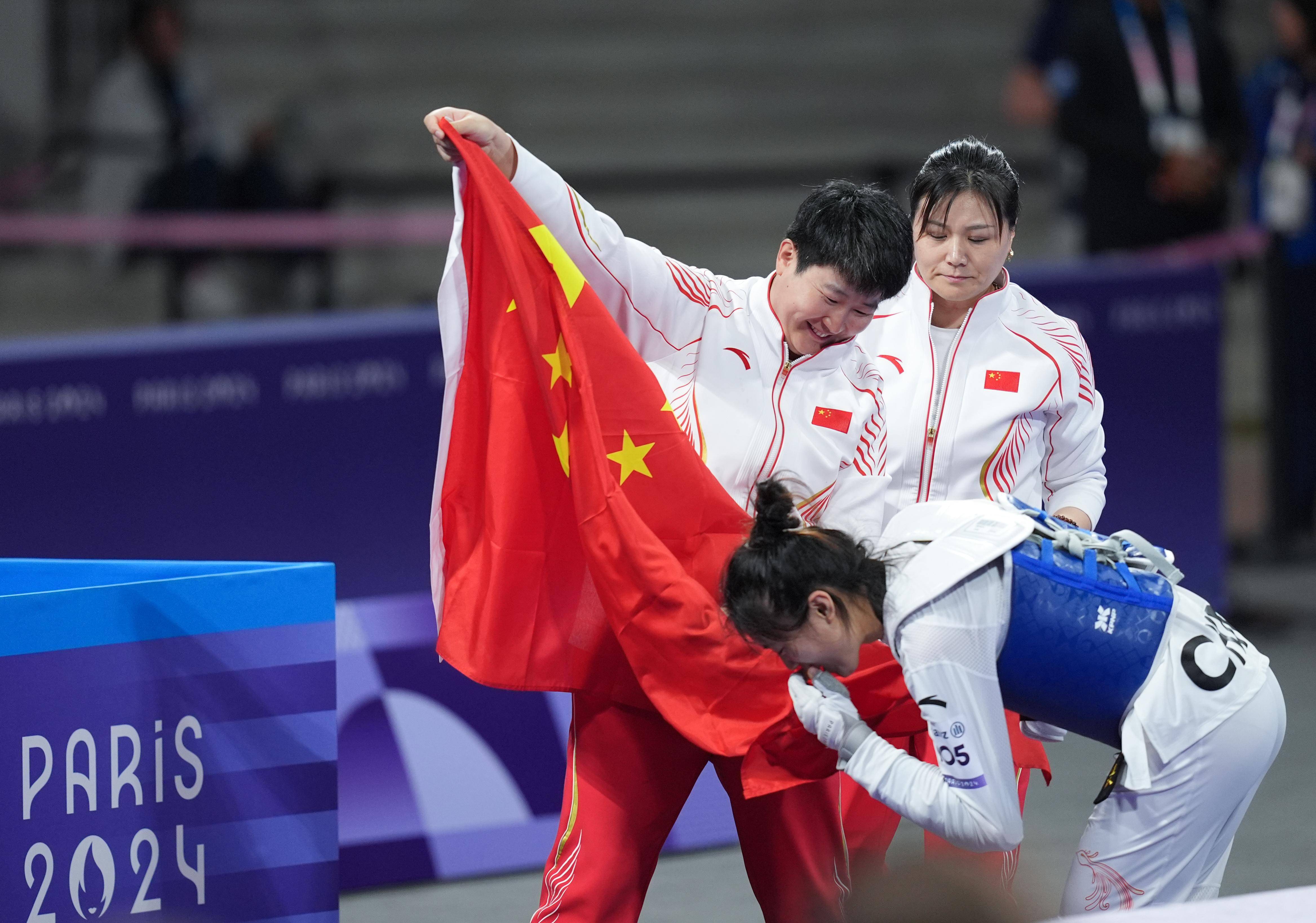 包含跆拳道女子公斤级比赛，中国选手获胜的词条
